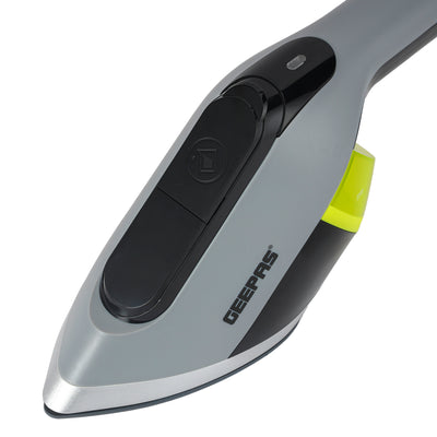 Geepas GGS25019 Handheld Garment Steamer | 1650–1950W | 170ml Water Tank | Ceramic Soleplate | 30g/min Steam | Travel-Friendly & Vertical Ironing | 2 Years Warranty