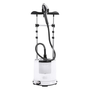 Geepas GGS25030 Multifunction Garment Steamer | 1.6L Water Tank| LCD Display| 5 Steam Levels| Stainless Steel Nozzle| Double Heating| 2180W Power| 2-in-1 Steamer & Iron