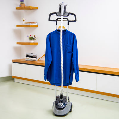 Geepas GGS25032 Garment Steamer | 2.6L Water Tank, 1800W Power | 3 Steam Settings| Dual Bar Support | Thermostat Protection | Chemical-Free Steam | 2 Years Warranty