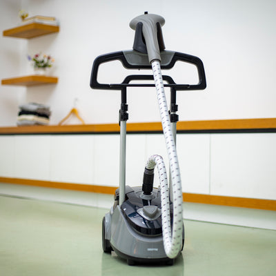 Geepas GGS25032 Garment Steamer | 2.6L Water Tank, 1800W Power | 3 Steam Settings| Dual Bar Support | Thermostat Protection | Chemical-Free Steam | 2 Years Warranty