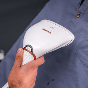 Geepas Handheld Garment Steamer GGS25035 | 1500W, Heats in 35s, 3 Modes with Turbo, 250ml Tank | Safe for All Fabrics & Delicates | White & Pink, 2-Year Warranty