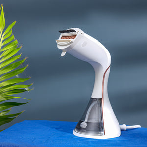 Geepas Handheld Garment Steamer GGS25035 | 1500W, Heats in 35s, 3 Modes with Turbo, 250ml Tank | Safe for All Fabrics & Delicates | White & Pink, 2-Year Warranty