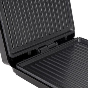 Geepas 4-Slice Stainless Steel Grill Maker GGT671 | Family Size Electric Grill with Non-Stick Plates| Adjustable Temperature| Easy Cleaning| Durable |2 Years Warranty