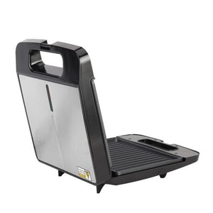 Geepas 4-Slice Stainless Steel Grill Maker GGT671 | Family Size Electric Grill with Non-Stick Plates| Adjustable Temperature| Easy Cleaning| Durable |2 Years Warranty