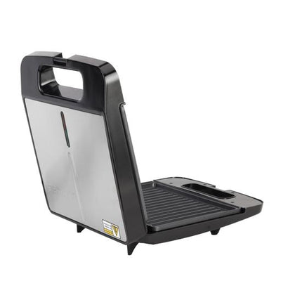 Geepas 4-Slice Stainless Steel Grill Maker GGT671 | Family Size Electric Grill with Non-Stick Plates| Adjustable Temperature| Easy Cleaning| Durable |2 Years Warranty