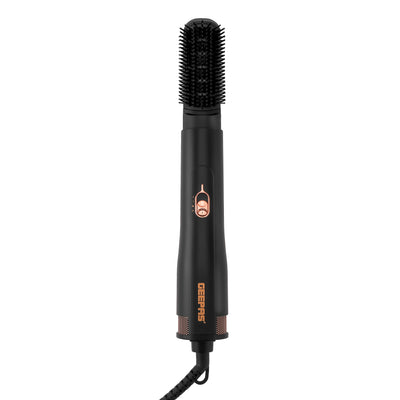 Geepas GH86067 4-in-1 Hair Styler | 1200W Power | Ceramic Coating Comb| 3 Heat & Speed Settings | Oval Design | Bottom Airflow Vents| 360° Swivel Cord|  2-Year Warranty