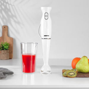 Geepas Hand Blender GHB6143 | 200W Powerful Motor| 2 Speed Control| Stainless Steel Blade| 600ml Beaker|  Durable & Easy to Use Kitchen Appliance| 2 Years Warranty