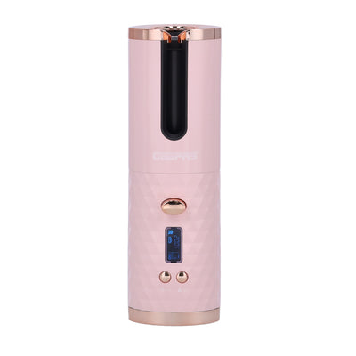Geepas GHC86047 Wireless Automatic Hair Curler | 5000mAh | LCD Display | 150-200°C Adjustable Temperature | Fast Heating | USB Charging | Wireless & Cordless Design