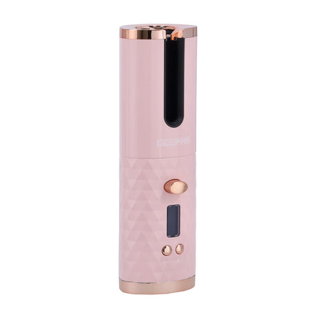 Geepas GHC86047 Wireless Automatic Hair Curler | 5000mAh | LCD Display | 150-200°C Adjustable Temperature | Fast Heating | USB Charging | Wireless & Cordless Design
