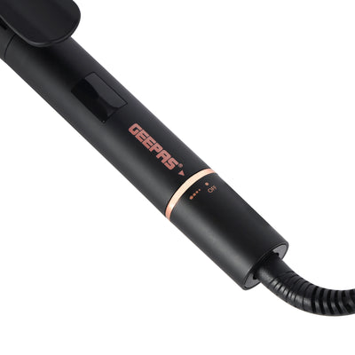 Geepas Expert Salon Hair Curler GHC86099UK | Ceramic-Coated Barrel, Digital Display, Rotary Temp Control, 60-Min Auto Shut-Off, Safe & Professional, 2Year Warranty