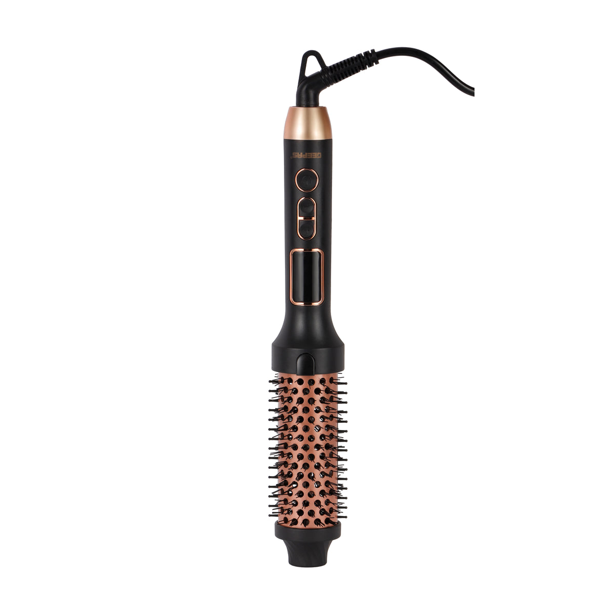 Geepas GHCB86101 Hot Thermal Brush | 60W | 38mm Volumizing Barrel | 5 Temperature Settings | Digital LED Display | Auto Shut-Off | Fast & Efficient Styling |User-Friendly