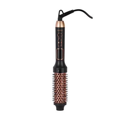 Geepas GHCB86101 Hot Thermal Brush | 60W | 38mm Volumizing Barrel | 5 Temperature Settings | Digital LED Display | Auto Shut-Off | Fast & Efficient Styling |User-Friendly