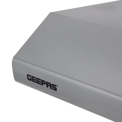 Geepas Slim Hood GHD624GCS | Slim Design Kitchen Hood with 80W Motor| 3 Speed Push Button Control| 200 m³/h Suction Power| LED Light| Charcoal Filter| 1 Year Warranty