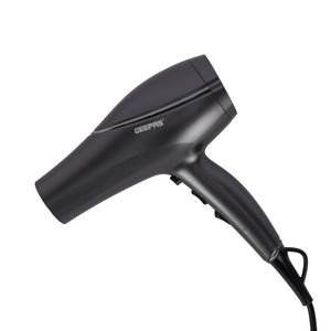 Geepas 2200 W Hair Dryer- GHD86019N/ Ionic Function, High Speed, Quiet Sound 2 Speed and 3 Heat Settings/ with Concentrator for Quick Drying, Hang Up Hook for Easy Storage