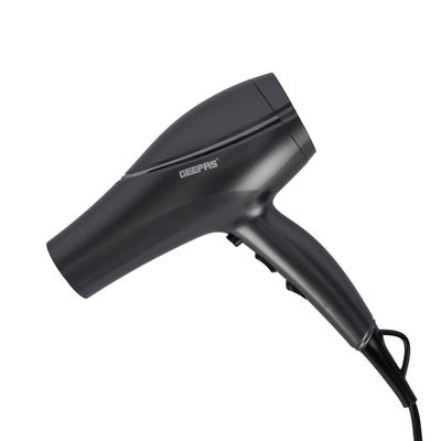 Geepas 2200 W Hair Dryer- GHD86019N/ Ionic Function, High Speed, Quiet Sound 2 Speed and 3 Heat Settings/ with Concentrator for Quick Drying, Hang Up Hook for Easy Storage