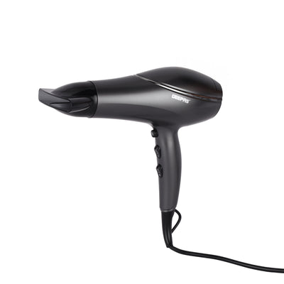 Geepas 2200 W Hair Dryer- GHD86019N/ Ionic Function, High Speed, Quiet Sound 2 Speed and 3 Heat Settings/ with Concentrator for Quick Drying, Hang Up Hook for Easy Storage