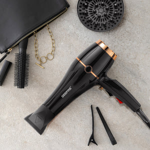 Geepas 2200W Hair Dryer GHD86069 | 2 Speed & 3 Heat Settings, Cool Shot Function, Long Life AC Motor, Includes Nozzle & Diffuser, Salon & Home Styling, 2Year Warranty