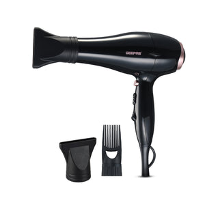 Geepas GHD86119 2000W Hair Dryer | DC Motor | 3 Heat & 2 Speed Settings | Cool Shot Function | Styling Attachments | Easy-to-Use  | Durable Motor  |  2-Year Warranty