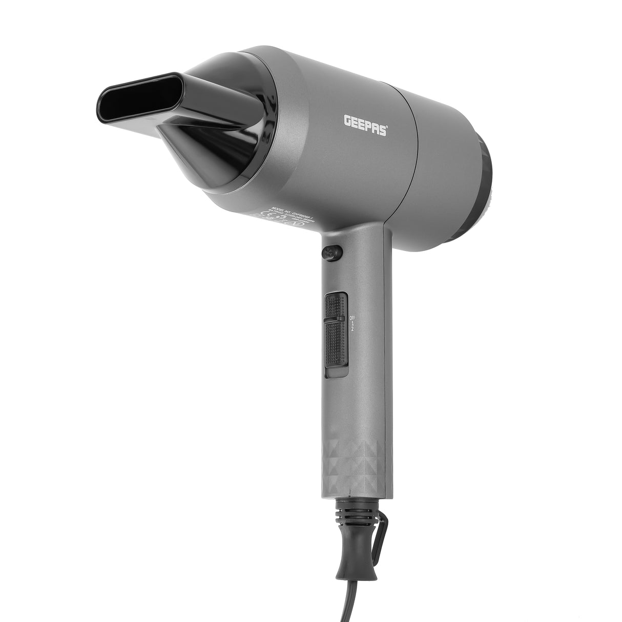 Geepas 3-in-1 Styling Kit GHF86068 | Hair Dryer, Straightener & Epilator | 2 Speeds, Ceramic Plates, Painless Hair Removal | 2200W, DC Motor | 2-Year Warranty, Grey