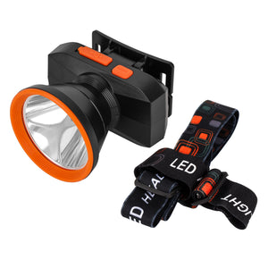 Geepas GHL5574 Rechargeable LED Headlamp | 3W High Brightness LED| 2500mAh Lithium Battery| Type-C Fast Charging| Up to 14 Hours Runtime|  Hands-Free Outdoor Lighting