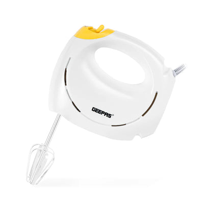 Geepas Hand Mixer GHM43012 | 150W  Hand Mixer | 7 Speed Settings| Turbo Function| Stainless Steel Beaters| Lightweight Design| Easy to Use & Clean| 2 Years Warranty