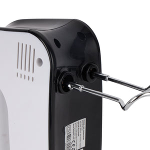 Geepas Hand Mixer- GHM43030/ 150 W, 3 Speed Control, Eject Button and Overheat Protection/ Includes 2 Attachments, Hooks and Beater/ Black and White, 2 Years Warranty