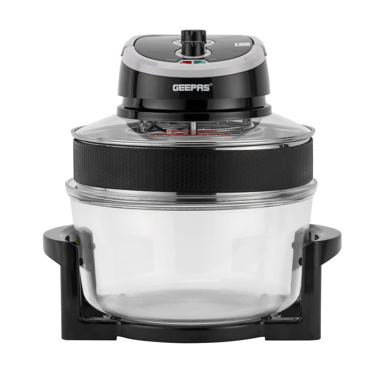 Geepas GHO34048UK Turbo Halogen Oven | 12L Expandable to 17L, 1200-1400W | Oil-Free Multifunction Cooker |  60-Minute Timer & Adjustable Temperature Control | Easy To Use