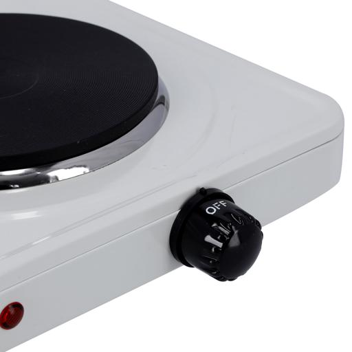 Geepas Electric Double Hot Plate GHP32014 | 2000W | Adjustable Temperature Control | Cast Iron Heating Plate 155mm | Overheat Protection | |Portable Electric Hob
