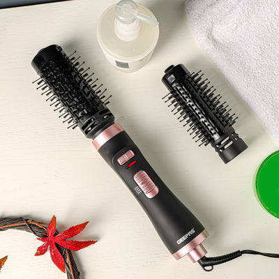 Geepas GHR86000 2-in-1 Rotating Hot Air Hair Styler | Cool Shot Function | 1000W Power | Dual Direction Rotation  |  Adjustable Heat Settings  | 2-Year Warranty