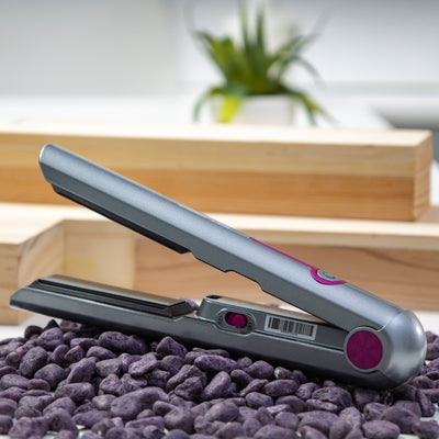 Geepas GHS86057 Rechargeable Hair Straightener | Ceramic-Coated Floating Plates | 30 Minutes Cordless Usage | Fast Heating| Compact| Lightweight Design | 2-Year Warranty
