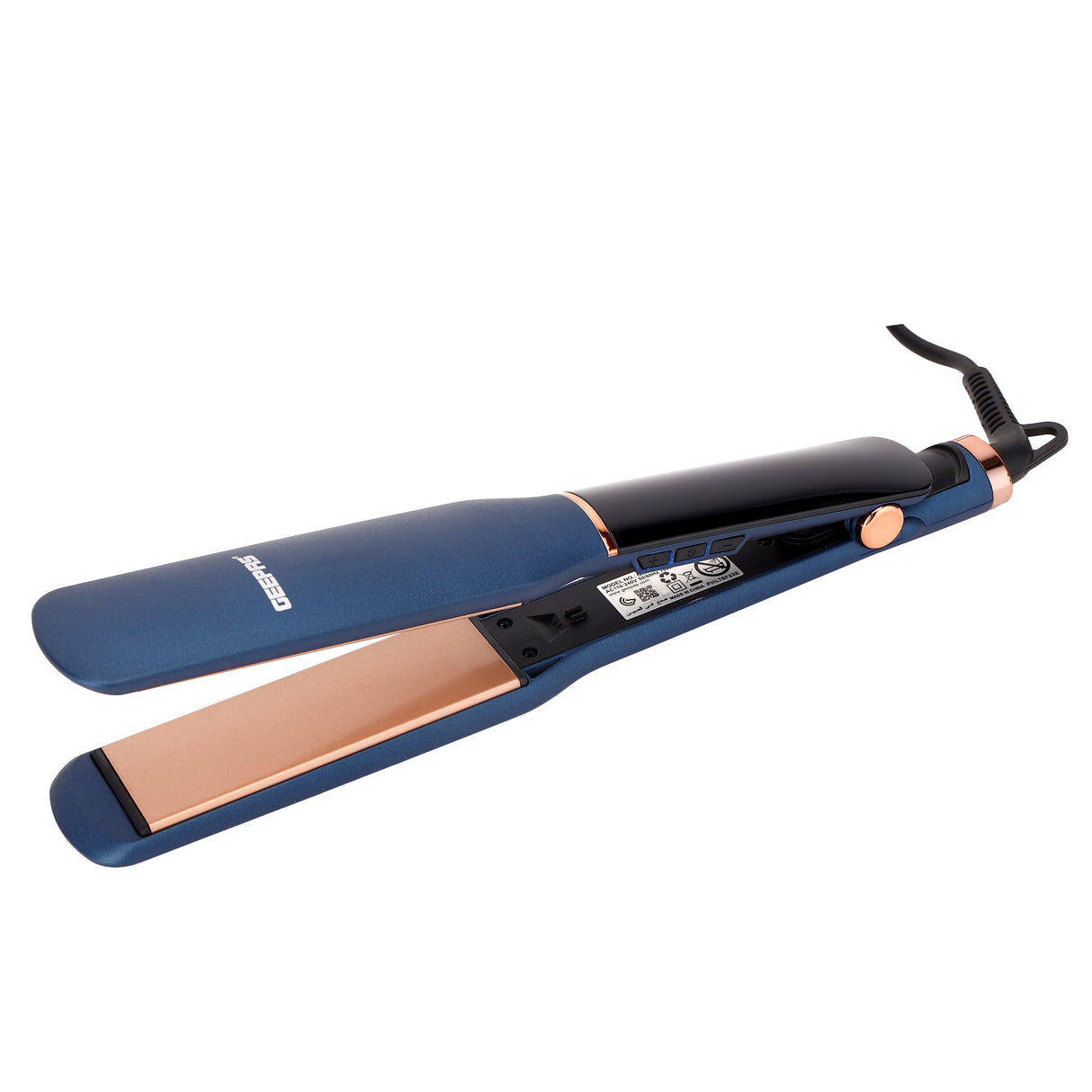 Geepas Digital Hair Straightener GHS86076 | Slim Design with Display, Ceramic Plates | Adjustable Temperature, Lockable Handle & 360° Swivel Cord | Salon & Home Use