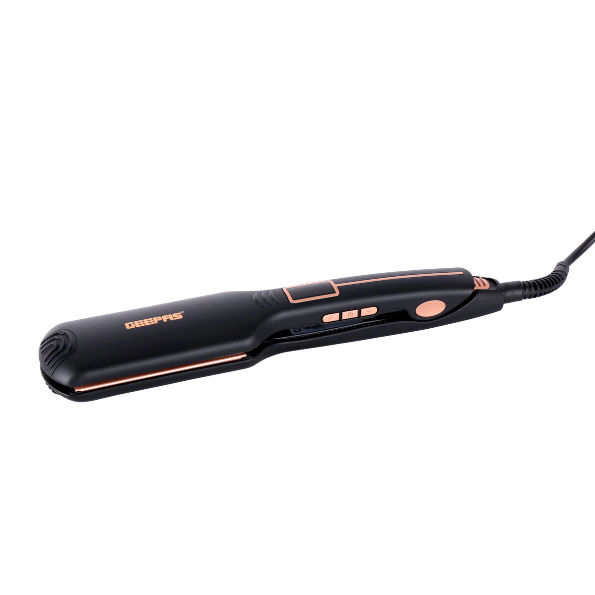 Geepas GHS86100 Digital Infrared Hair Straightener 52W | Infrared Light Technology  | Digital Temperature Display | Ceramic-Coated Plates | 360° Swivel Power Cord
