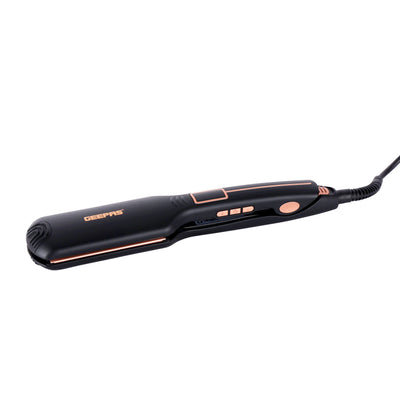 Geepas GHS86100 Digital Infrared Hair Straightener 52W | Infrared Light Technology  | Digital Temperature Display | Ceramic-Coated Plates | 360° Swivel Power Cord