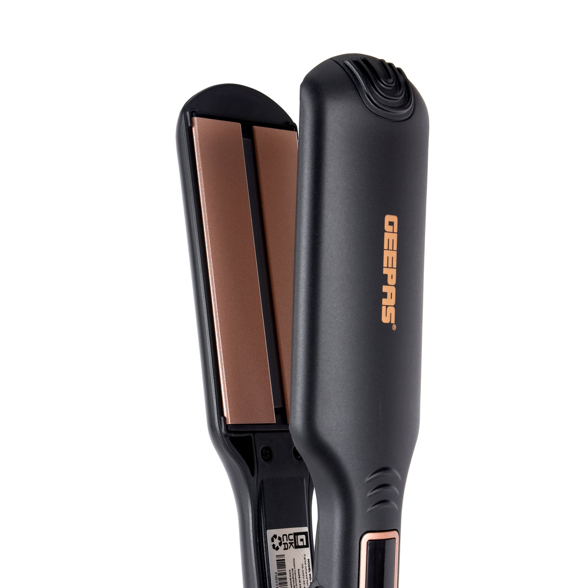 Geepas GHS86100 Digital Infrared Hair Straightener 52W | Infrared Light Technology  | Digital Temperature Display | Ceramic-Coated Plates | 360° Swivel Power Cord