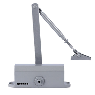 Geepas GHW65057 Heavy Duty Door Closer EN3 | Double Speed Hydraulic Door Closer |  37Nm Torque for 45–65kg Doors up to 1100mm Width | Leak-Free | 3-Year Warranty
