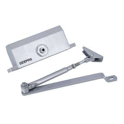 Geepas GHW65057 Heavy Duty Door Closer EN3 | Double Speed Hydraulic Door Closer |  37Nm Torque for 45–65kg Doors up to 1100mm Width | Leak-Free | 3-Year Warranty