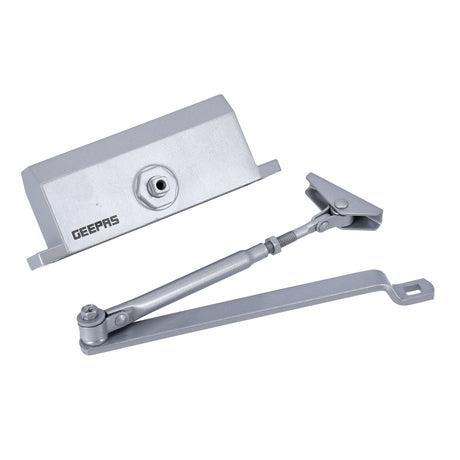Geepas GHW65057 Heavy Duty Door Closer EN3 | Double Speed Hydraulic Door Closer |  37Nm Torque for 45–65kg Doors up to 1100mm Width | Leak-Free | 3-Year Warranty