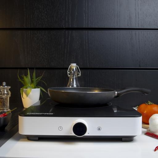 Geepas Infrared Cooker GIC33014 | 2000W Portable Electric Cooker|10 Power Levels| Knob & Touch Control| LED Display| 99-Min Timer| Durable Crystal Plate| 2 Year Warranty