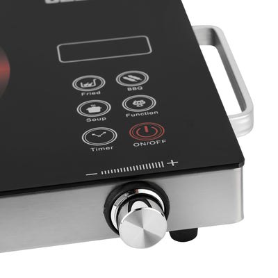 Geepas GIC6920 Digital Infrared Cooker | 2200W | Touch Control | 4-Digit LED Display | 10 Power & Temperature Levels | Ceramic Heating Element | Timer & Child Lock