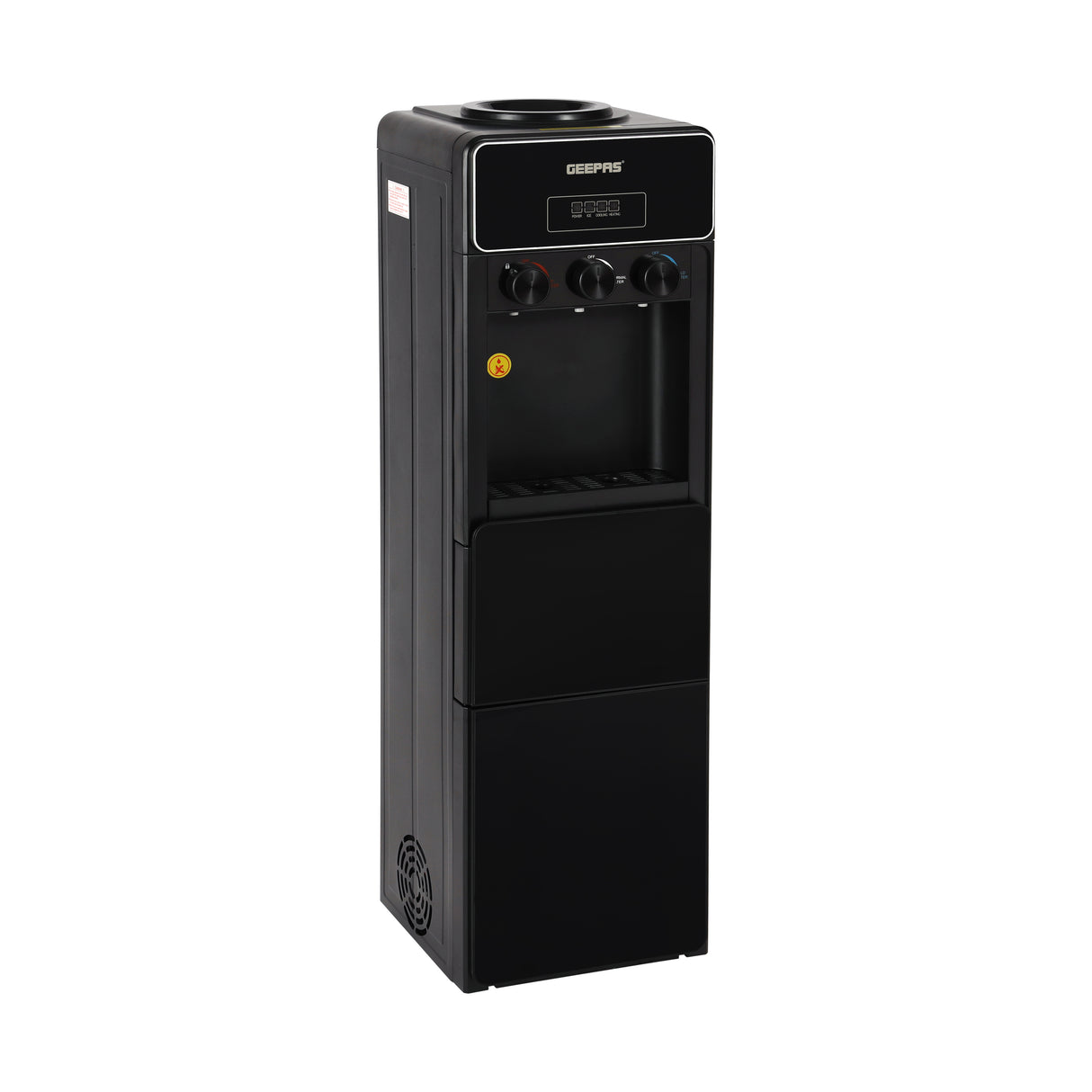 Geepas Water Dispenser with Ice Maker GIM17042 | 3 Taps | Hot & Cold Water | 2-in-1 Function | 10kg Ice Making Capacity | Child Lock | Stainless Steel Water Tank