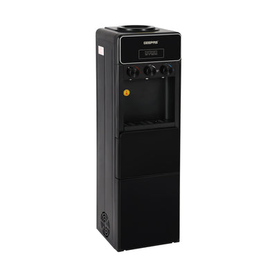 Geepas Water Dispenser with Ice Maker GIM17042 | 3 Taps | Hot & Cold Water | 2-in-1 Function | 10kg Ice Making Capacity | Child Lock | Stainless Steel Water Tank