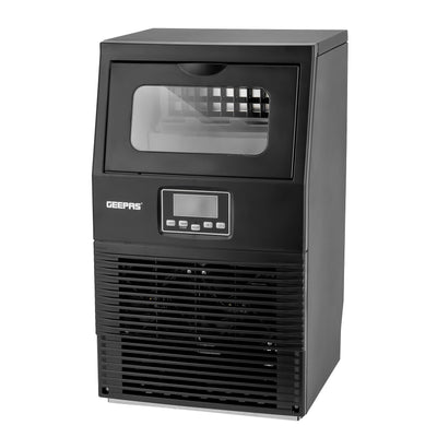 Geepas Automatic Ice Maker GIM63061 | 30kg Ice Production per Day | Fast 12–20 Minute Ice Making Cycles| Auto Shut-Off| Digital Control Panel| Large Ice Storage Capacity