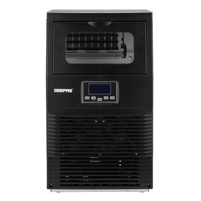 Geepas Automatic Ice Maker GIM63061 | 30kg Ice Production per Day | Fast 12–20 Minute Ice Making Cycles| Auto Shut-Off| Digital Control Panel| Large Ice Storage Capacity