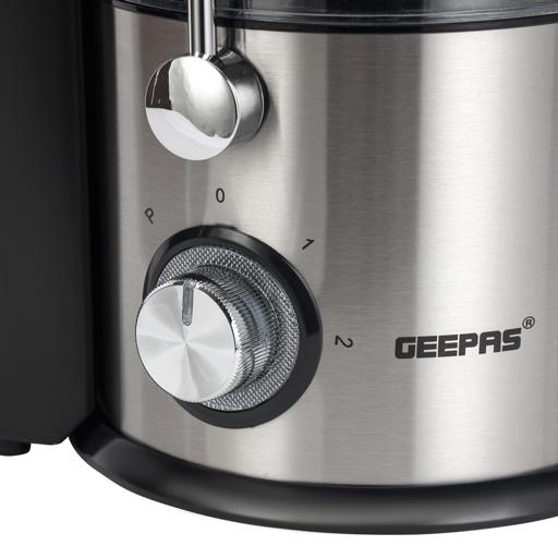 Geepas Juice Extractor GJE5437 | 800W | Wide Feed Tube for Whole Fruits & Vegetables| 2.2L Pulp Container| Stainless Steel Body| Multi-Safety Protection| 2 Years Warranty