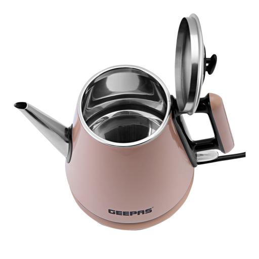 Geepas Double Layer Electric Kettle 1.2L GK38012 | 1360W Fast Boiling|  Stainless Steel Inner | Automatic Shut-Off|  Boil Dry Protection|  Cordless 360° Design| Durable