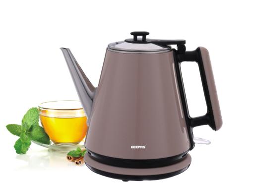 Geepas Double Layer Electric Kettle 1.2L GK38012 | 1360W Fast Boiling|  Stainless Steel Inner | Automatic Shut-Off|  Boil Dry Protection|  Cordless 360° Design| Durable