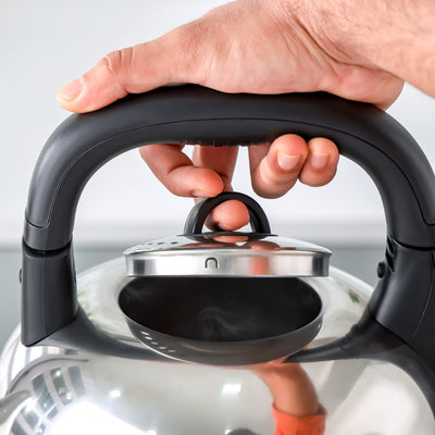 Geepas Stainless Steel Electric Kettle GK38024 – 4.2L, 2000W, SUS 304 body, 360° rotation, boil-dry protection, and auto cut-off. Safe, durable, and easy to clean