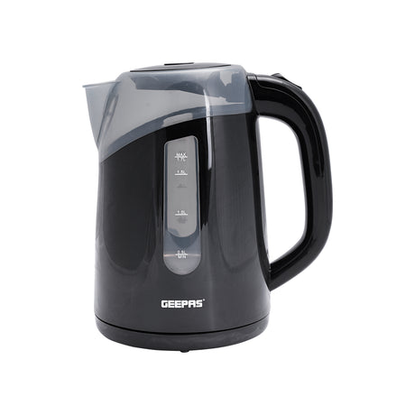 Geepas GK38027 Electric Kettle 1.7L | 2200W Fast Boil with Auto Shut-Off & Boil-Dry Protection | Easy-grip ergonomic handle | durable plastic body | Easy to clean