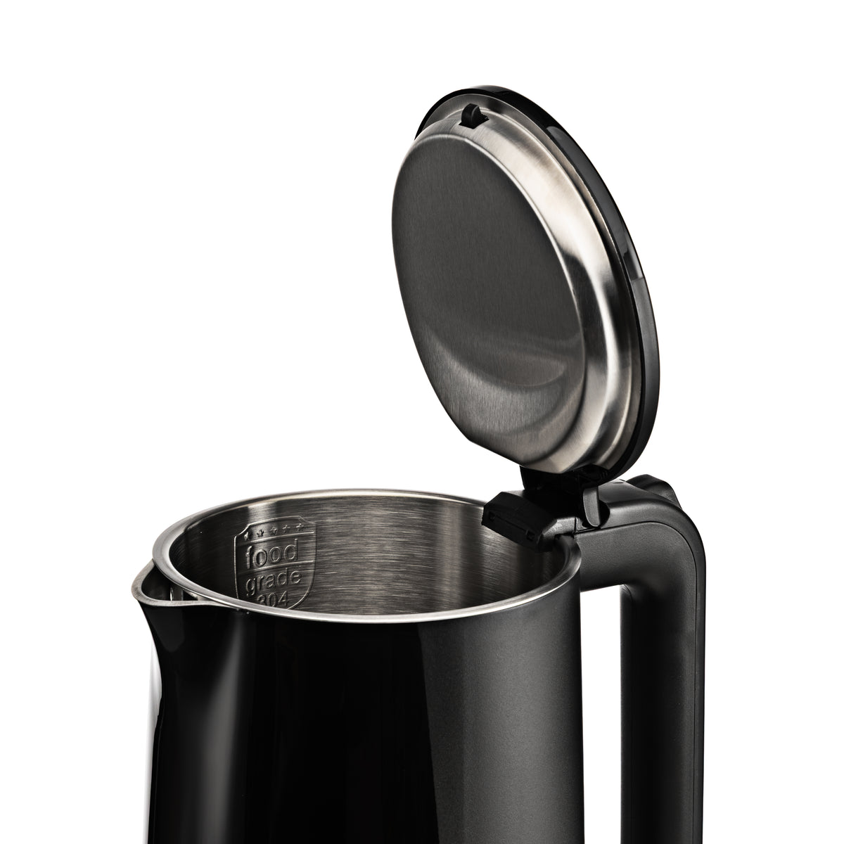 Geepas GK38031 1.7L Double-Layer Electric Kettle | Double-Layer Body | Cool-Touch PP Outer Housing | 360° Rotational Base | Boil-Dry Protection | Wide-Mouth Opening