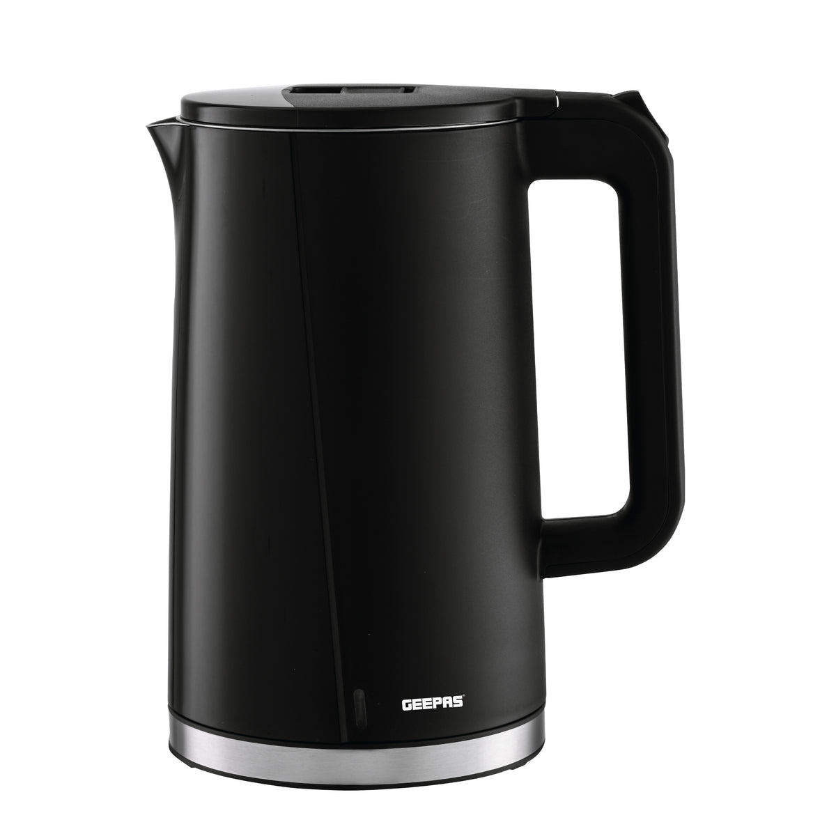 Geepas GK38031 1.7L Double-Layer Electric Kettle | Double-Layer Body | Cool-Touch PP Outer Housing | 360° Rotational Base | Boil-Dry Protection | Wide-Mouth Opening